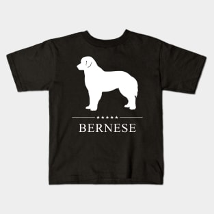 Bernese Dog White Silhouette Kids T-Shirt